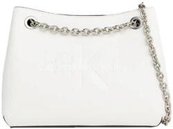 Calvin Klein Geantă Sculpted Shoulder Bag24 Mono K60K607831 0LI white/silver logo (K60K607831 0LI white/silver logo)