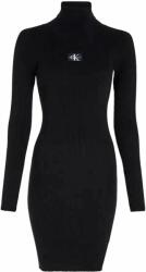 Calvin Klein Rochie Badge Roll Neck Sweater Dress J20J221690 BEH ck black (J20J221690 BEH ck black)