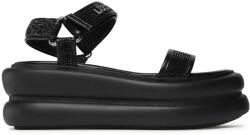 LIU JO Sandale Aria 03 - Sandal Flat Form Spreading/Microfiber SA3081EX084 22222 nero (SA3081EX084 22222 nero)