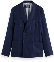 Scotch & Soda Sacou Linen Blend Herringbone Double Breasted 175420 SC7007 navy blue