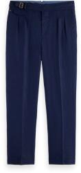 Scotch & Soda Pantaloni Wide Fit Pleated Herringbone Chino 175433 SC7007 navy blue (175433 SC7007 navy blue)