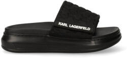 Karl Lagerfeld Sandale Monogram Neo Slide KL62503 s00-black satin textile (KL62503 s00-black satin textile)