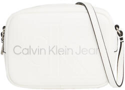 Calvin Klein Geantă mică Camera Bag K60K610275 0LI white/silver logo (K60K610275 0LI white/silver logo)