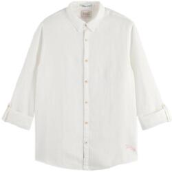 Scotch & Soda Cămaşă Linen Shirt With Sleeve Roll-Up 171612 SC0006 white (171612 SC0006 white)