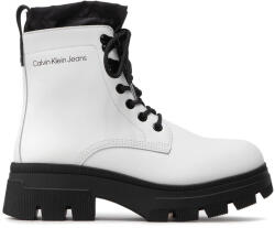 Calvin Klein Cizme Chunky Combat Laceup Hiking W2YW0YW00739 YAF Bright White (YW0YW00739 YAF Bright White)