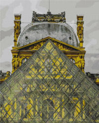 Párizs Louvre - Számfestő készlet kereten 40x50 (BS52517)