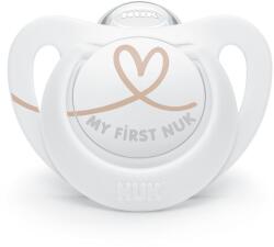 Nuk Силиконова залъгалка NUK - Star, 0-6 месеца (10730717-Бяло със сърце)