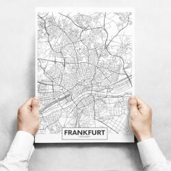 INSPIO Fali dekoráció - Map of Frankfurt