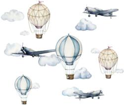 INSPIO Falmatrica gyereknek - Retro repülők és hőlégballonok