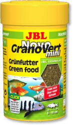 JBL | Novo | GranoVert mini | CLICK | Granulátum táplálék | Növény és algaevő halak számára - 100 ml/58 g (JBL30095)