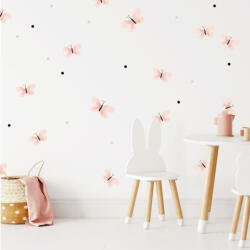 INSPIO Akvarell matrica - Rózsaszín pillangók