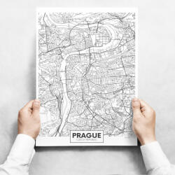 INSPIO Fali dekoráció - Map of Prague