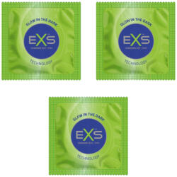 EXS Glow - prezervativ vegan luminescent (3 bucăți) (5027701002978)