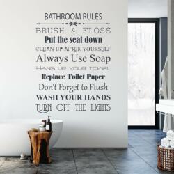 INSPIO Idézetes falmatrica - Bathroom Rules