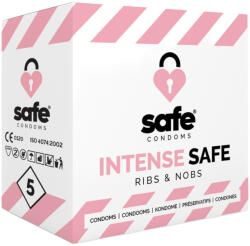 Safe Intense Safe - Prezervativ cu nervuri și puncte (5 buc) (92993900005)