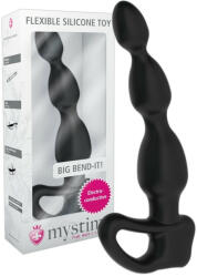 mystim Big Bend-it! - dildo anal electric cu bile (negru) (05298420000)