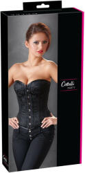 Cottelli Collection - corset pentru petreceri, brodat (negru) - L (26107361041)