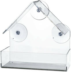 TRIXIE Bird Feeder for Window Pane | Vadmadár etető (áttetsző) ablakra - 225 ml / 15x15x6 cm (55610)