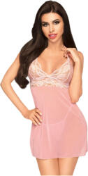 Penthouse Bedtime Story - rochie de noapte cu dantelă și tanga (roz) - L/XL (4061504006185)