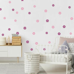 INSPIO Falmatricák lányos szobába - Rózsaszín virágok