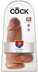 King Cock - dildo realist cu ventuză - 23cm - nuanță închisă natur (05421640000) Dildo