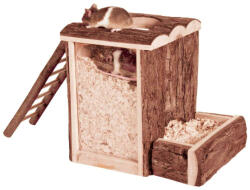 TRIXIE Play and Burrow Tower | Odú (natur fából) egerek és törpe hörcsögök részére - 20x20x16 cm (62001)