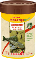 Sera | Nature | Wels-Chips | Süllyedő táplálék | Algaevő díszhalak számára - 100 ml/38 g (2005104)