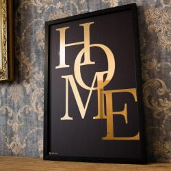 INSPIO Falikép, arany szöveg és fekete képkeret fából - Az otthonról