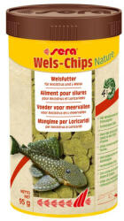 Sera | Nature | Wels-Chips | Süllyedő táplálék | Algaevő díszhalak számára - 250 ml/95 g (2005111)