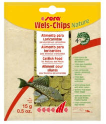 Sera | Nature | Wels-Chips | Süllyedő táplálék | Algaevő díszhalak számára - 100 ml/38 g (005135)