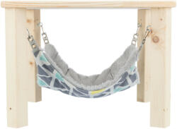 TRIXIE Sunny shelter/platform with hammock | Fekhely (szürke, színes) tengerimalac és nyulak részére - 37×29×37 cm (62807)