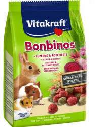 Vitakraft Bonbinos snack | Kiegészítő eledel rágcsálóknak | Lucerna-cékla - 40 g (253736)