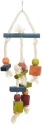 TRIXIE Wooden Toy on a Rope | Fa játék kötéllel nagy papagájok részére - 24 cm (58985)