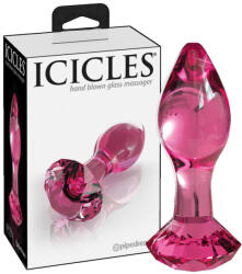 Icicles Nr. 79 - dildo anal conic din sticlă (roz) (05332030000)