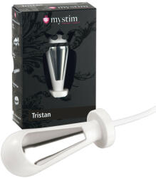 mystim Tristan - dop anal electrostimulare - silicon alb (05164900000)