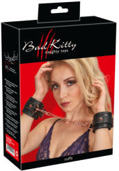 Bad Kitty - cătușe cu lanț (negru-roz auriu) (24932841001)