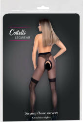 Cottelli Collection - ciorapi deschiși cu inserții de plasă (negru) - 5 (25303251641)