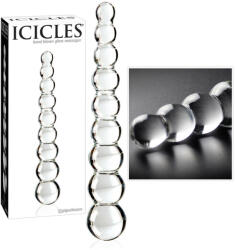 Icicles No. 2 - dildo sferic din sticlă (transparent) (05046450000)
