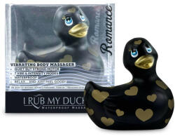 Big Teaze Toys My Duckie Romance 2.0 - vibrator de clitoris în formă de rață, rezistent la apă (negru-auriu) (92901600005)