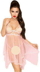 Penthouse Naughty Doll - rochie din dantelă și chilot tanga (roz) - M/L (4061504006321)