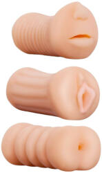 NMC XXX Set To GO Juicy (3 buc) - vagin artificial, gură, anus masturbator (05260530000)