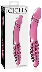 Icicles No. 57 - dildo de sticlă cu două capete în formă de penis (roz) (05403660000)