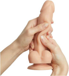 Strap On Me S - dildo cu două straturi, cu ventuză (culoarea pielii) (3700436016893) Dildo