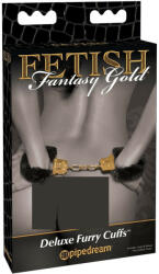 Pipedream Fetish Fantasy Gold - cătușe plușate - negru (05407140000)