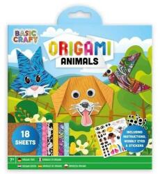 Moxy Kit Origami 18 foi cu stickere Moxy GR100096 (GR100096_Animale) Carte de colorat