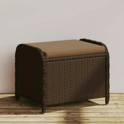 vidaXL barna polyrattan kerti szék párnával 58 x 46 x 46 cm (365735)