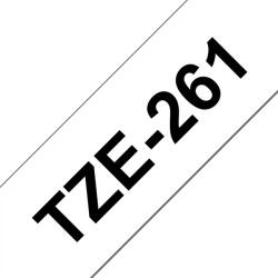 BROTHER szalag TZe-261, Fehér alapon Fekete, Laminált, 36mm 1.4", 8 méter (TZE261)
