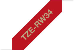 BROTHER Textil szalag TZe-RW34, Bordó alapon Arany, 12mm 0.47", 4 méter (TZERW34) - okoscucc