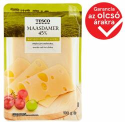 Tesco Maasdamer zsíros, félkemény szeletelt sajt 100 g