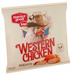 Sága Western Chicken Nuggets gyorsfagyasztott elősütött csirke mellhúsból formázott termék 600 g